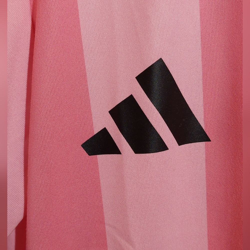 adidas Miami Inter Miami Pink Striped Short Sleeve Tee - Picture 3 of 7
